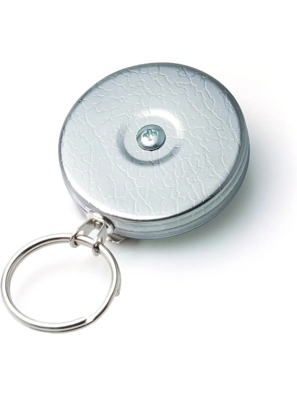 Retractable Key Holder with Steel Belt Clip & Split Ring - Durable & Convenient